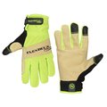 Legacy Flexzilla? Pro High Dexterity Water-Resistant Hybrid Grain Leather Gloves, Natural/Black/ZillaGreen? GH460PM